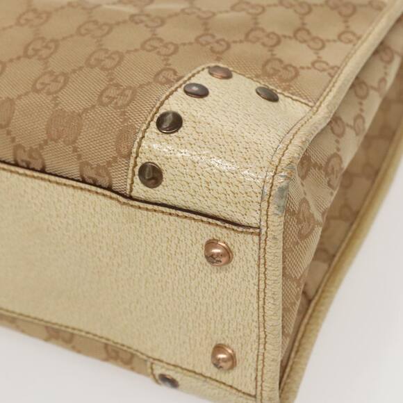 GUCCI GG Canvas Tote Bag Beige Gold - Picture 10 of 16